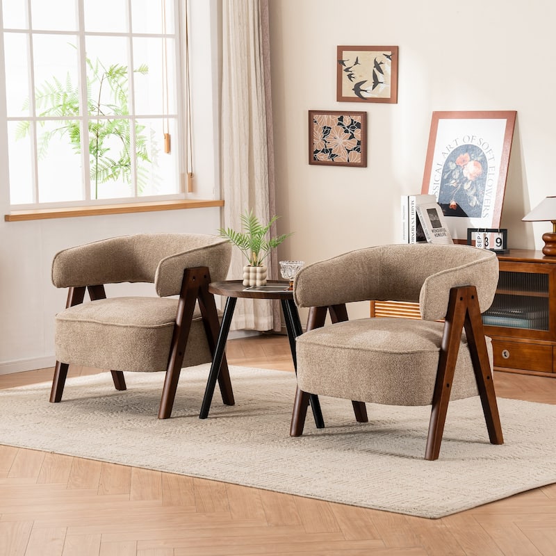 Accent Arm Chair Single Fabric Living Room Chair 27.56" W x 23.62" D x 27.95" H