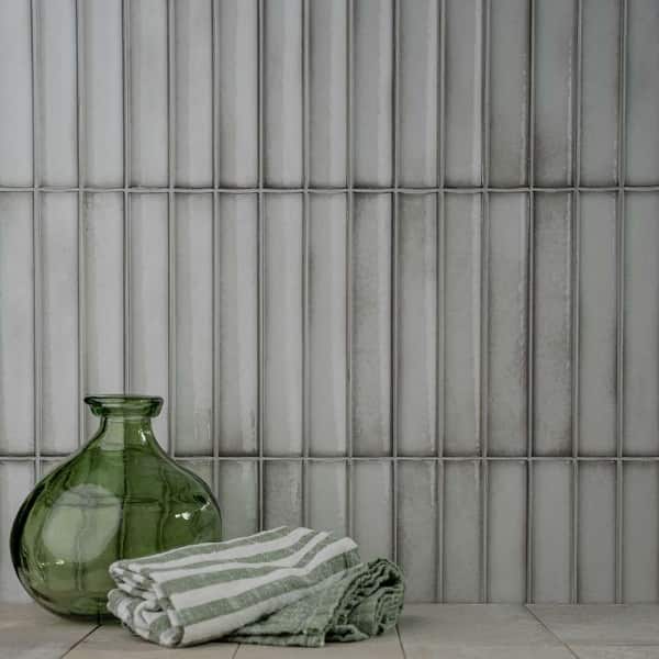 Sakura Fluted 4.5" x 9" Porcelain Wall Tile