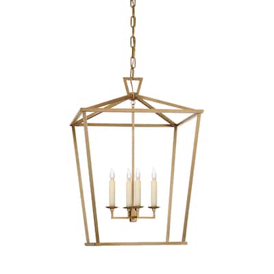 Seraphine Lantern Pendant Light - Gold - 17"