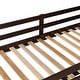 preview thumbnail 26 of 71, Space-Saving Bunk Bed with Twin Trundle and Stairs, Wood Bunk Beds with Storage Drawers and Guardrail for Kids Teens Adults