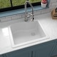 preview thumbnail 8 of 59, Karran Drop-In Quartz Composite 25 in. Single Bowl Kitchen Sink Kit
