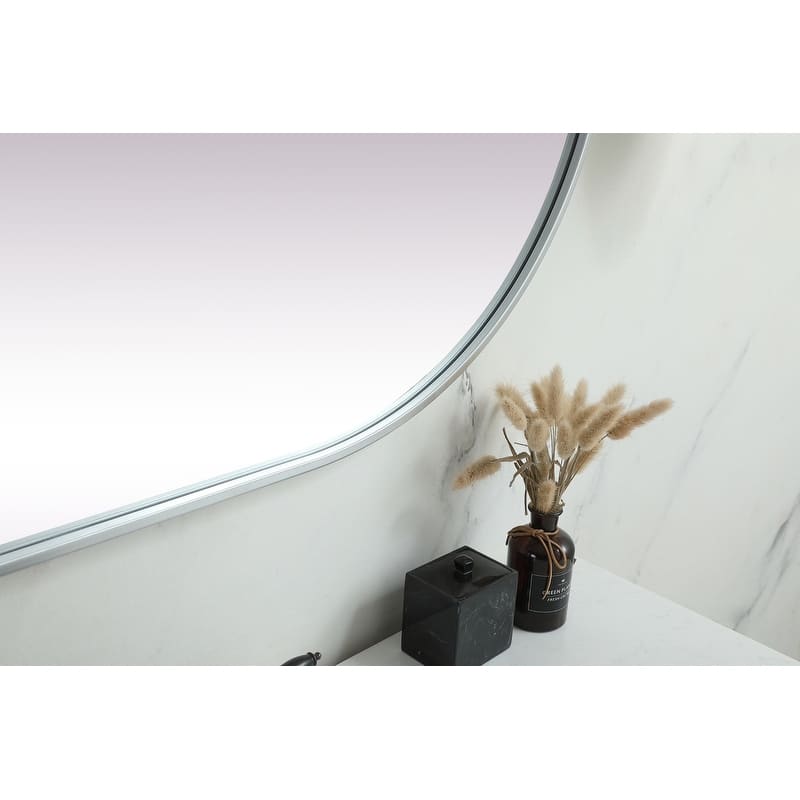 Indigo Home Metal Frame Oval Mirror 30x48 Inch