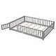 preview thumbnail 6 of 92, Modern Floor Platform Bed with Fence and Door