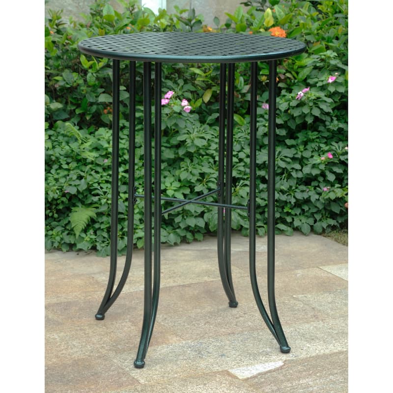 Mandalay 30-inch Iron Bar-Height Bistro Table - Verdi Gris