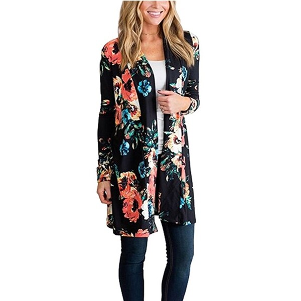 Download Shop Women Casual Long Sleeve Fall Floral Cotton Kimono ...