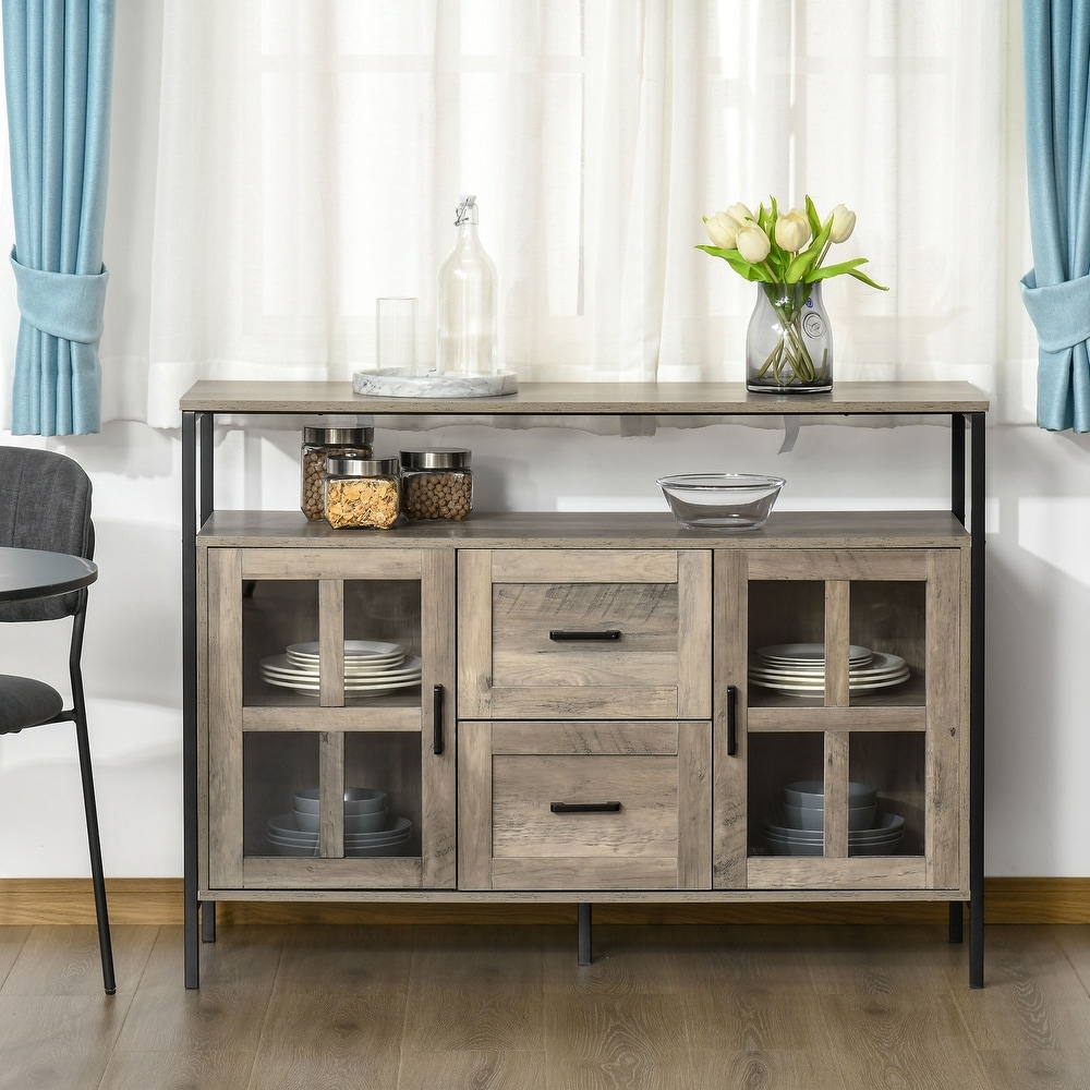 https://ak1.ostkcdn.com/images/products/is/images/direct/8c32f8800a5bef864442084bb1a3f065764df698/HOMCOM-Rustic-Kitchen-Sideboard%2C-Serving-Buffet-Cabinet-with-Adjustable-Shelves%2C-Glass-Doors%2C-and-2-Drawers.jpg