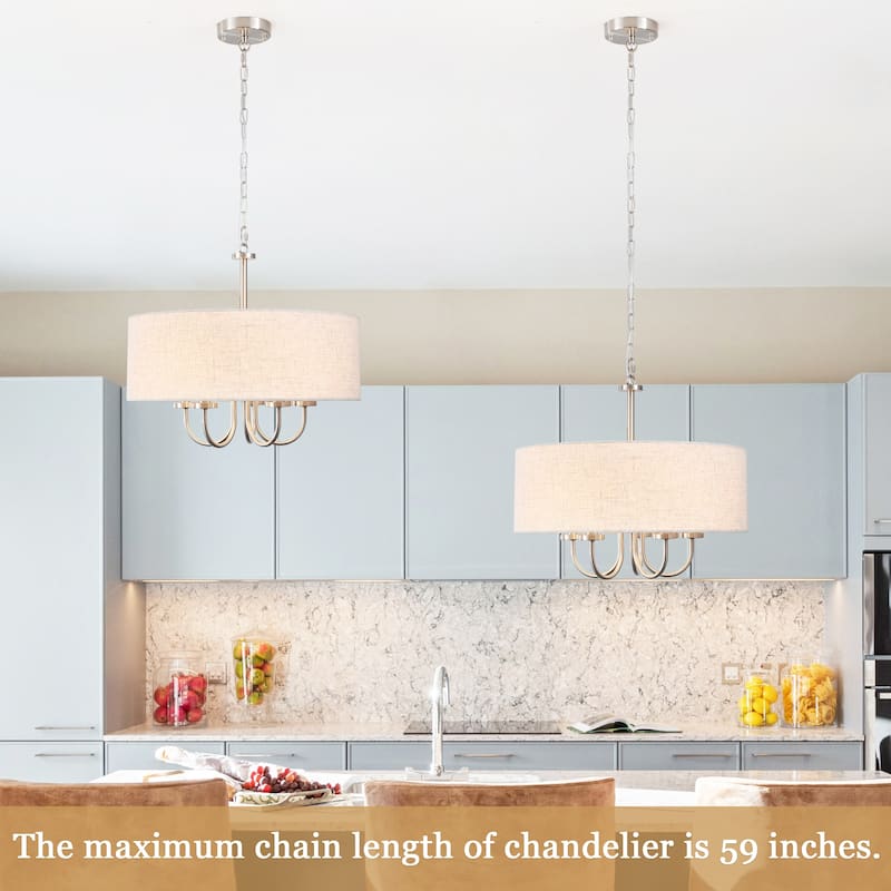 5-Light Modern Candlestick Hanging Linear Chandelier Lighting Fixture for Kitchen Island