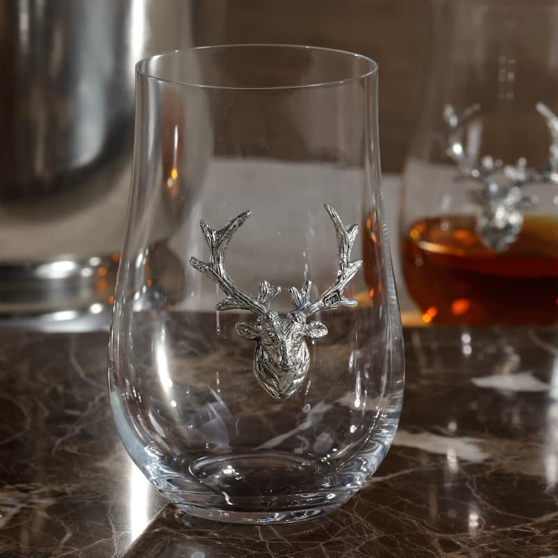 St. Anton Pewter & Glass Wine / Water Glass