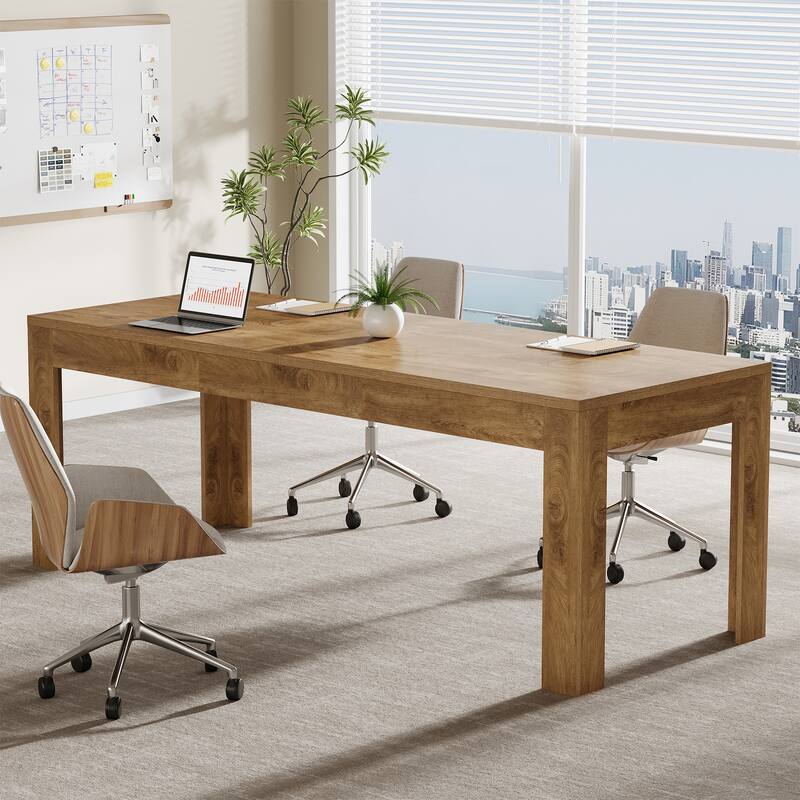 78.7 Inch Extra Long 2-person Desk Office Computer Table