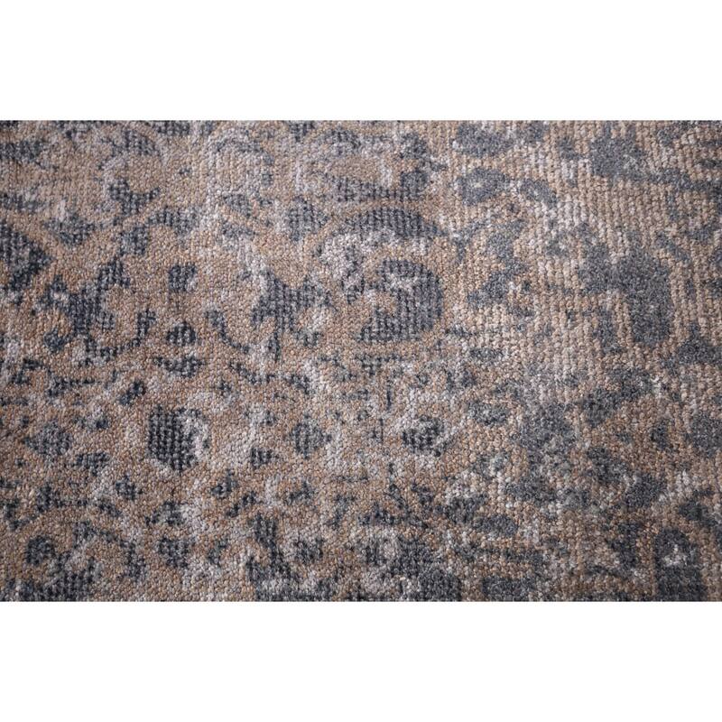 Contemporary Abstract Square Area Rug Hand-Knotted Wool Carpet - 5'2" X 4'11"