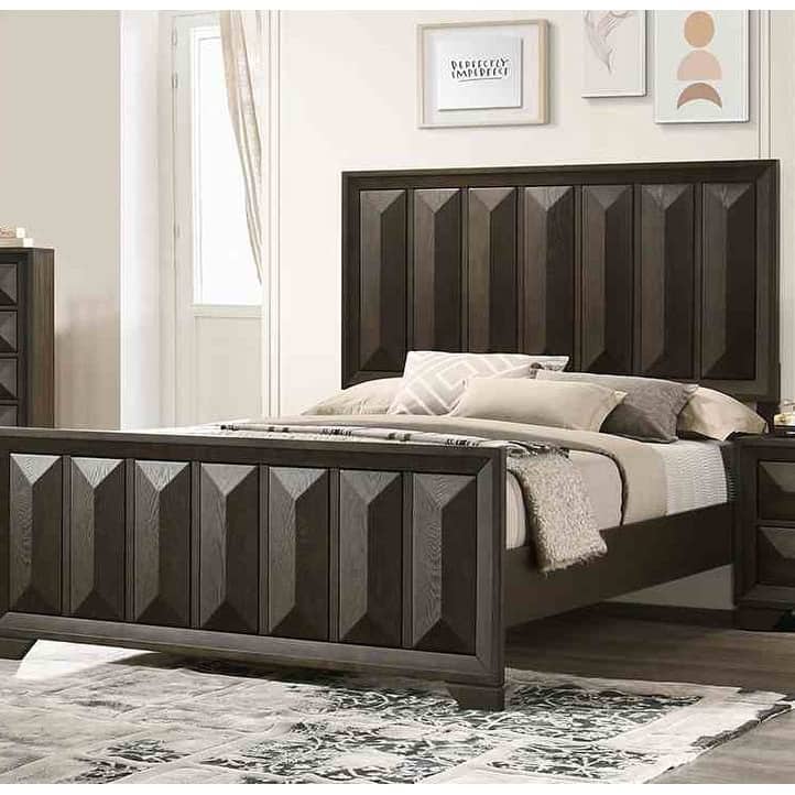 1pc Classic Espresso Finish Bed Pannel Headboard Footboard
