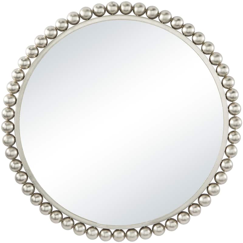 CosmoLiving by Cosmopolitan Metal Wall Mirror with Bead Detailing