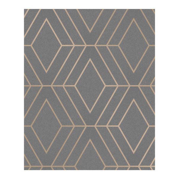 Advantage Adaline Taupe Geometric Wallpaper 20.5 x 396 x 0.025 Bed