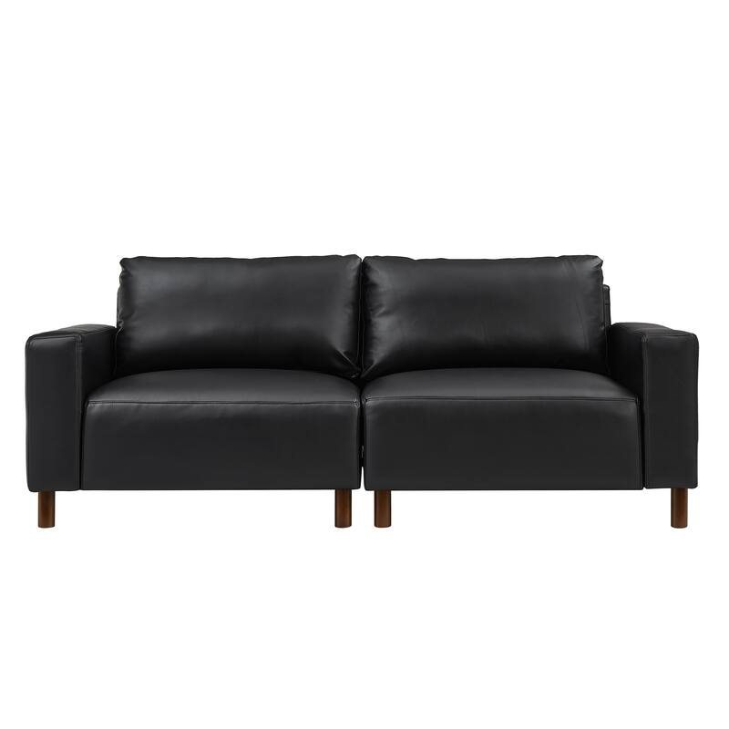 78.5" Loveseat Sofa with Breathable Faux Leather Upholstery for Living Room & Apartment
