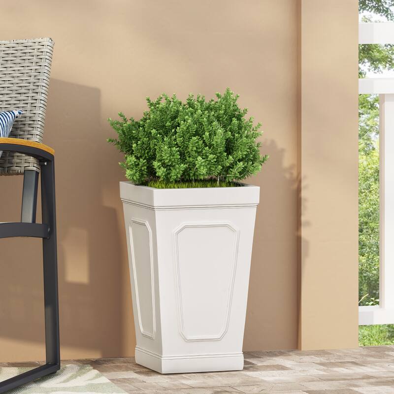 Flower pot，PLANTER，This garden urn planter allows for variation in height in your garden area - Antique White