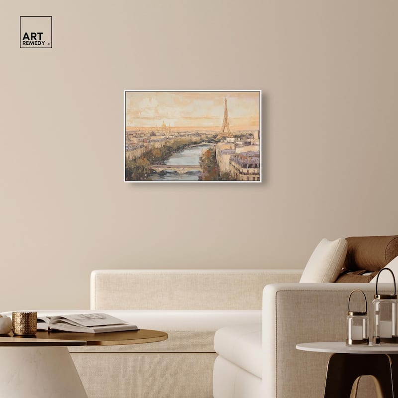 Sunrise Paris Canvas by Art Remedy