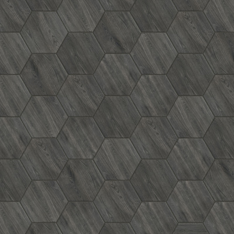 Merola Tile Natura Hex Nero 14-1/8" x 16-1/4" Porcelain Floor and Wall Tile