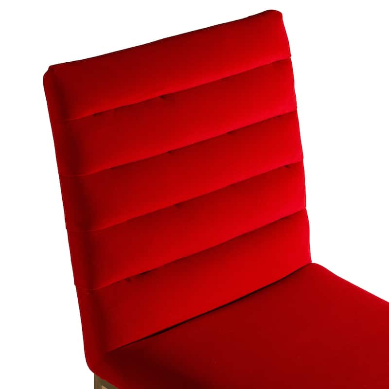 Modrest Barker Modern Burnt Orange & Brush Gold Dining Chair (Set of 2)