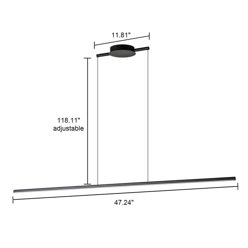 Minimalist Modern Dimmable Kitchen Island Light Linear Chandelier