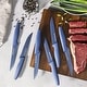 preview thumbnail 2 of 3, Granitestone NutriBlade Blue 6 Piece Nonstick Serrated Steak Knife Set with Easy Grip Handles