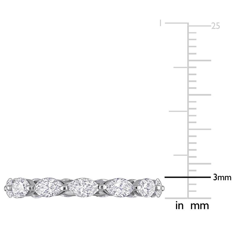 Miadora 2 1/3ct TDW Marquise-Cut Diamond Eternity Ring in 14k White Gold