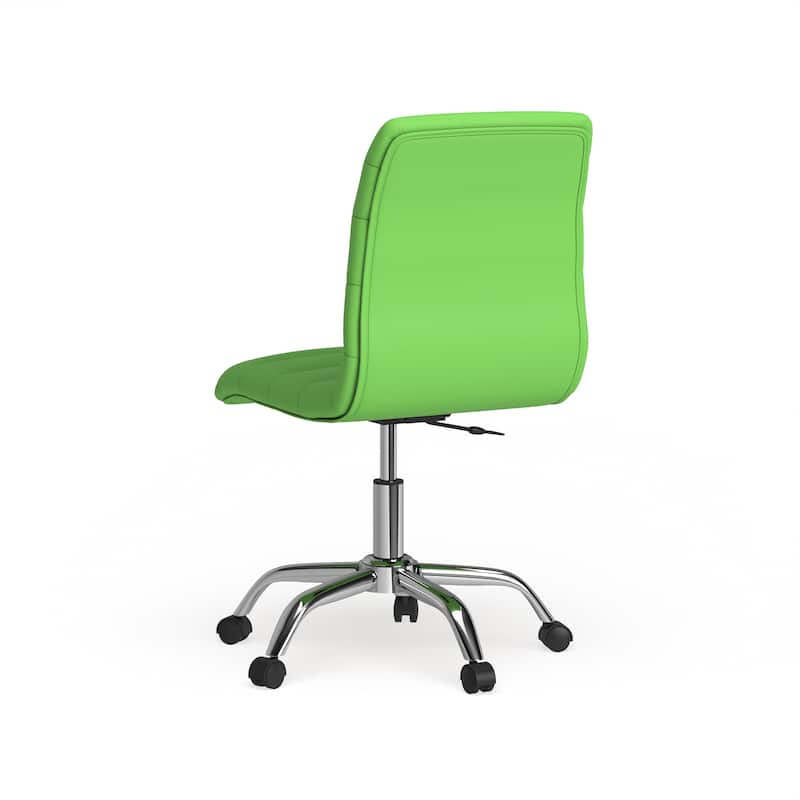 Ripple Armless Mid Back Vinyl Office Chair