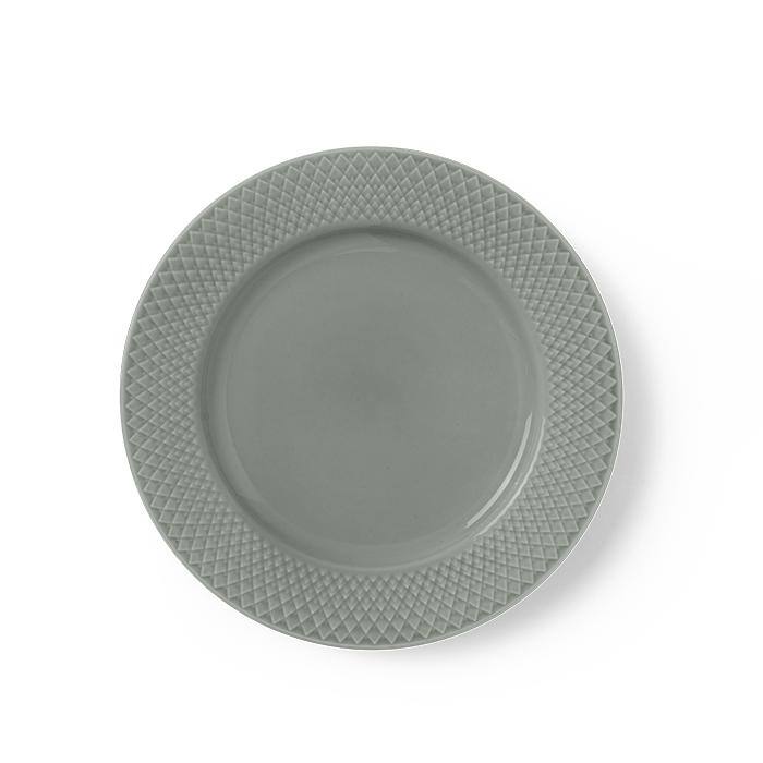 Rhombe Earth Lunch Plate, Moss, Ø: 8.3" - 8.3
