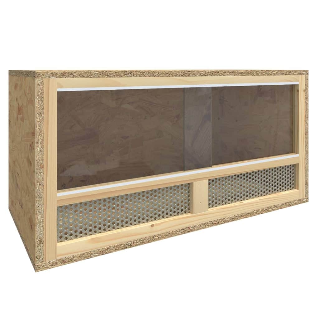 vidaXL Terrarium Transparent, Wood Engineered wood, Glass, Steel Durable - Transparent - 11.8 x 23.6 x 11.8