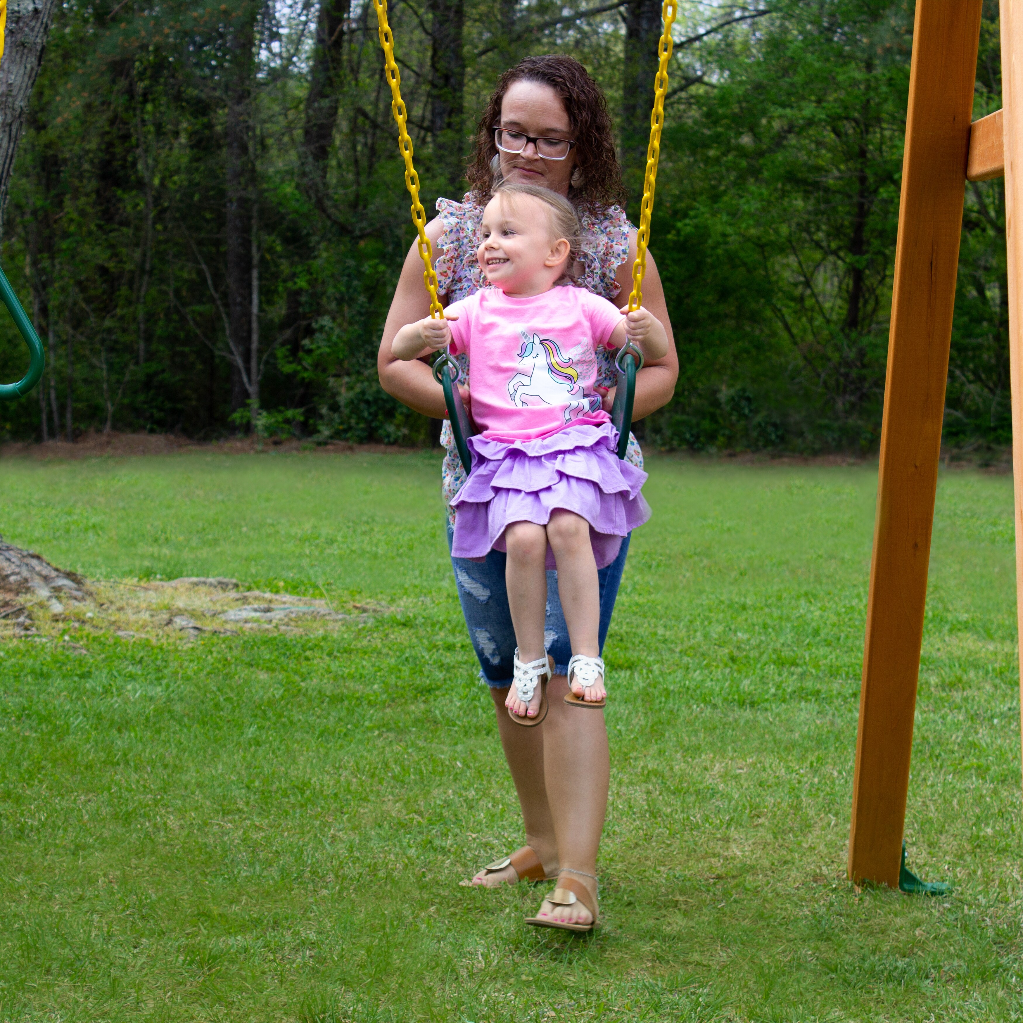 Cedarbrook wooden swing set online