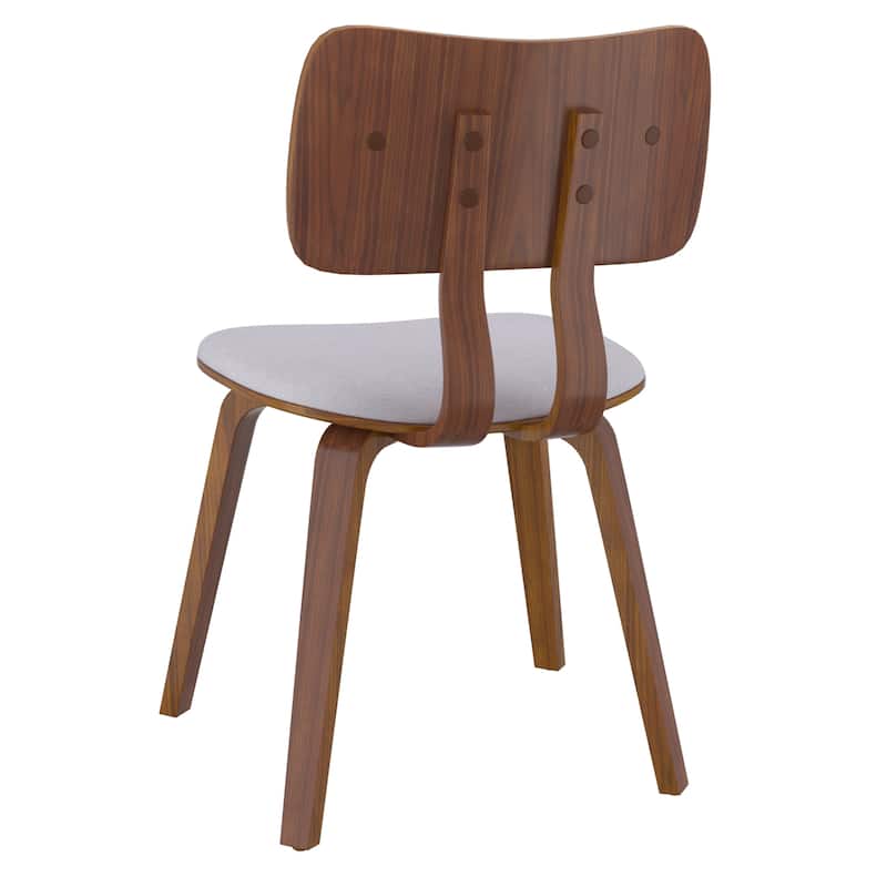 Mid-Century Modern Faux Leather and Wood Side Chair