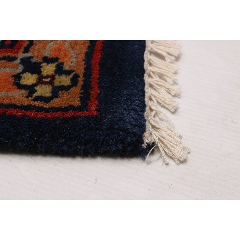 ECARPETGALLERY Hand-knotted Serapi Heritage Navy Wool Rug - 9'10 x 14'5