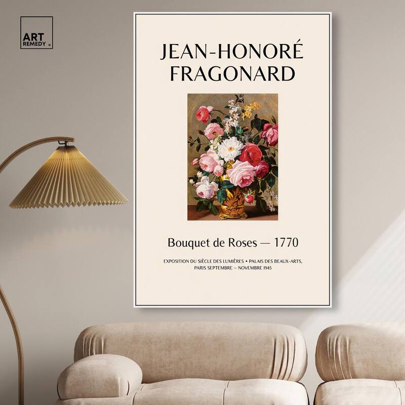 Roses in a Golden Vase Canvas by Art Remedy