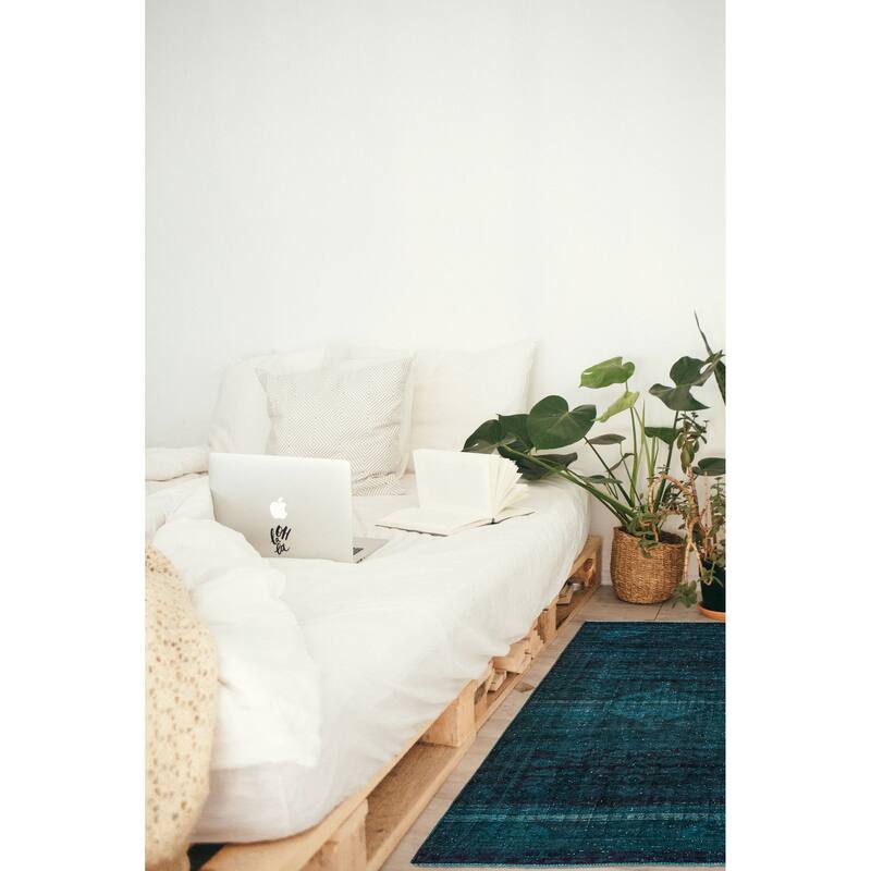 ECARPETGALLERY Hand-knotted Color Transition Green Wool Rug - 3'7 x 5'7