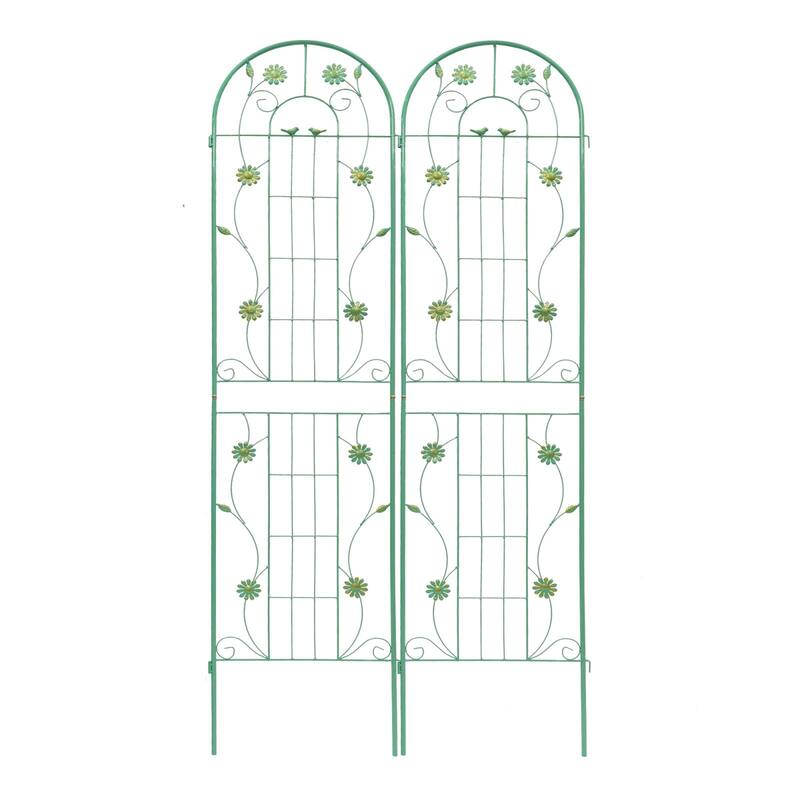86.7" x 19.7'' Rust-Resistant Climbing Trellis for Garden Flowers and Vines