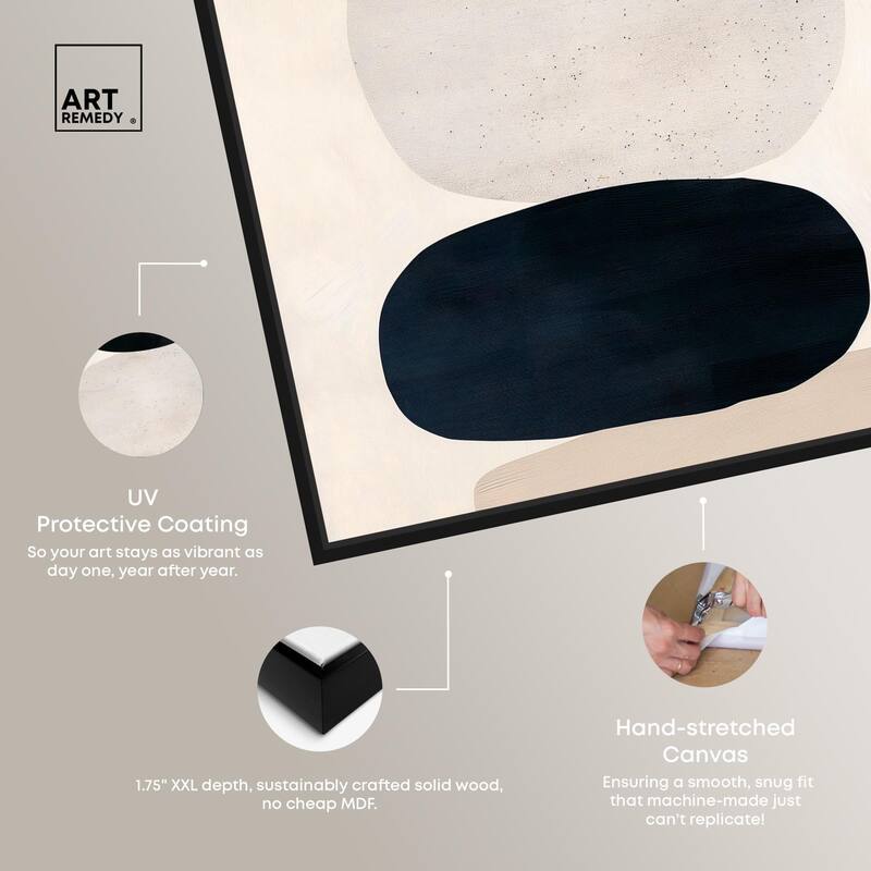 Pebble Pillars I Canvas by Art Remedy