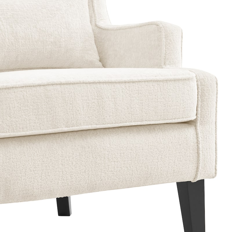 NPD Furniture Clementine KD Fabric Wing Accent Arm Chair