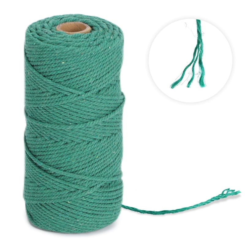 VECELO Green Garden Twine Strong Hemp Rope for Gardening Plant Tie Floristry Crafts Gift Wrapping Packing Decor