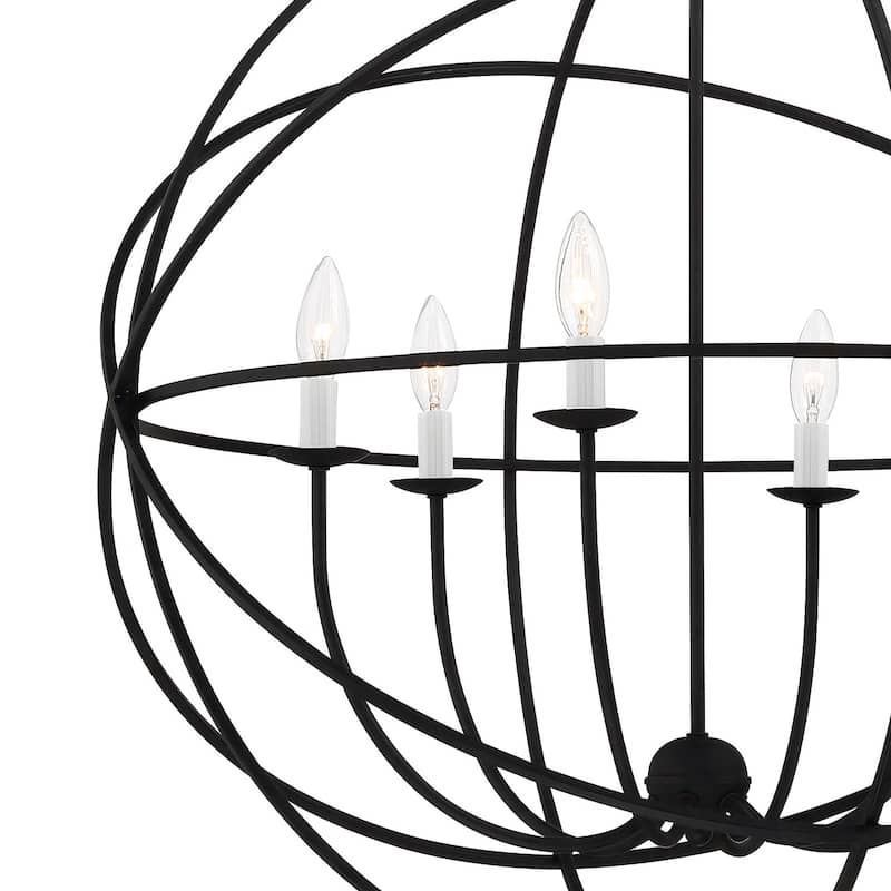 Crystorama Lighting Group Solaris 6 Light 22-1/2" Wide Cage Chandelier