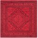 preview thumbnail 176 of 230, SAFAVIEH Adirondack Cheyenne Rustic Oriental Medallion Rug 6' Square - Red/Black