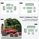 preview thumbnail 43 of 84, AECOJOY 7 Pieces Patio Furniture Set Outdoor Sectional Sofa Rattan Conversation Set