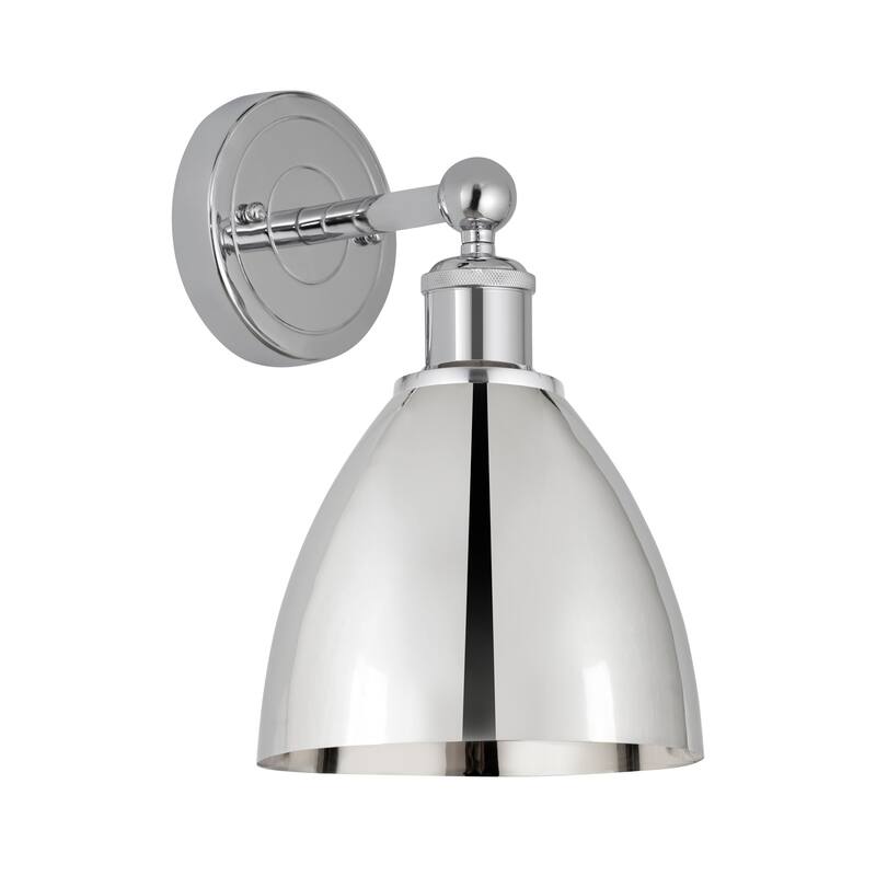 Innovations Lighting 616-1W-12-8 Plymouth Dome Sconce Plymouth Dome - Polished Chrome