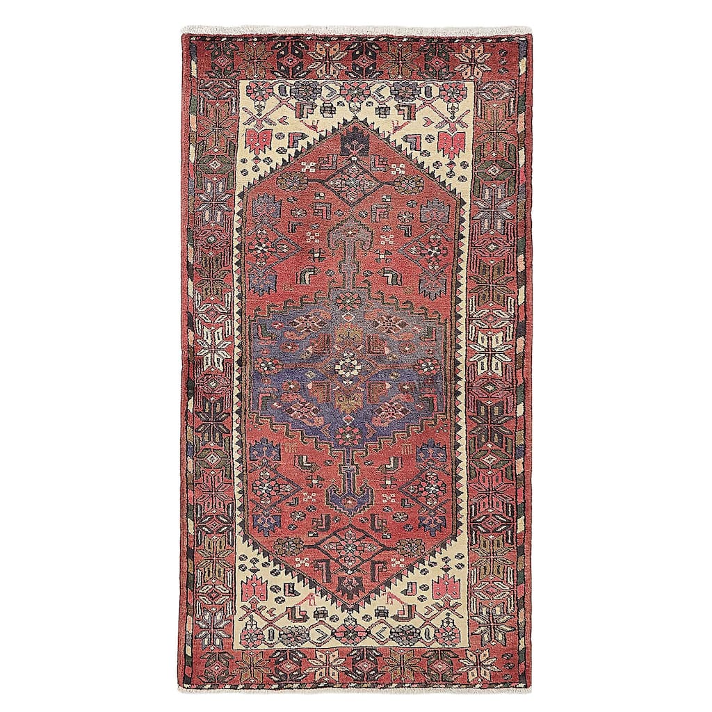 ECARPETGALLERY Hand-knotted Andelz Red Wool Rug - 3'7 x 6'9