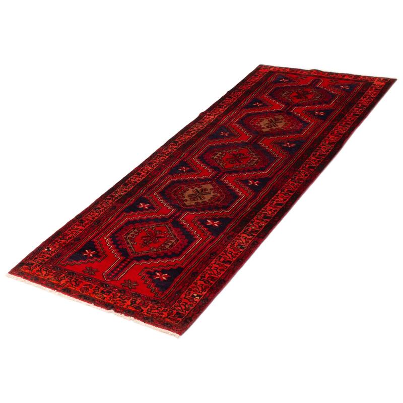 ECARPETGALLERY Hand-knotted Andelz Red Wool Rug - 3'7 x 9'4