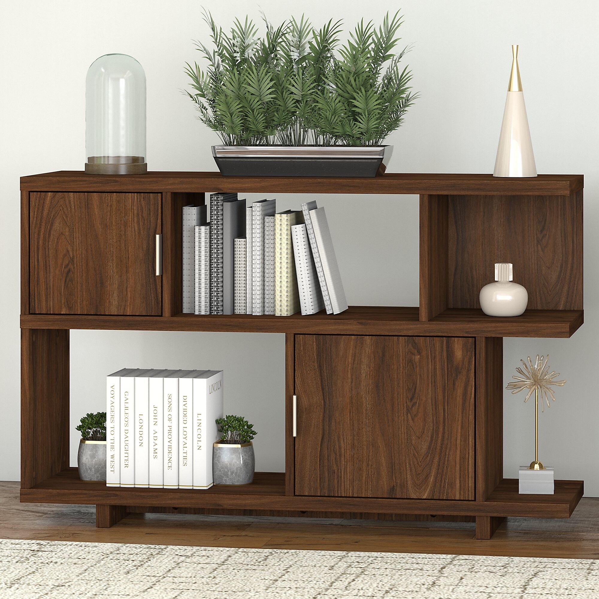 Madison Avenue Low Geometric Bookcase from kathy ireland Home
