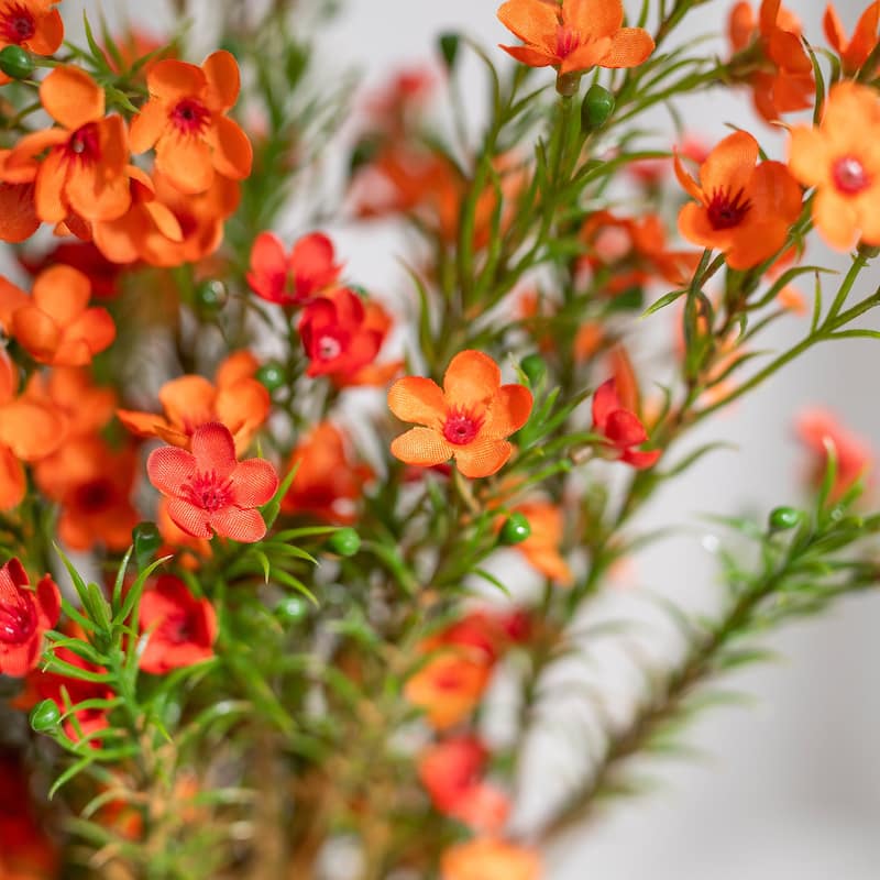 Silk Decorative Artificial Wax flower(Pack of 1 Branch)