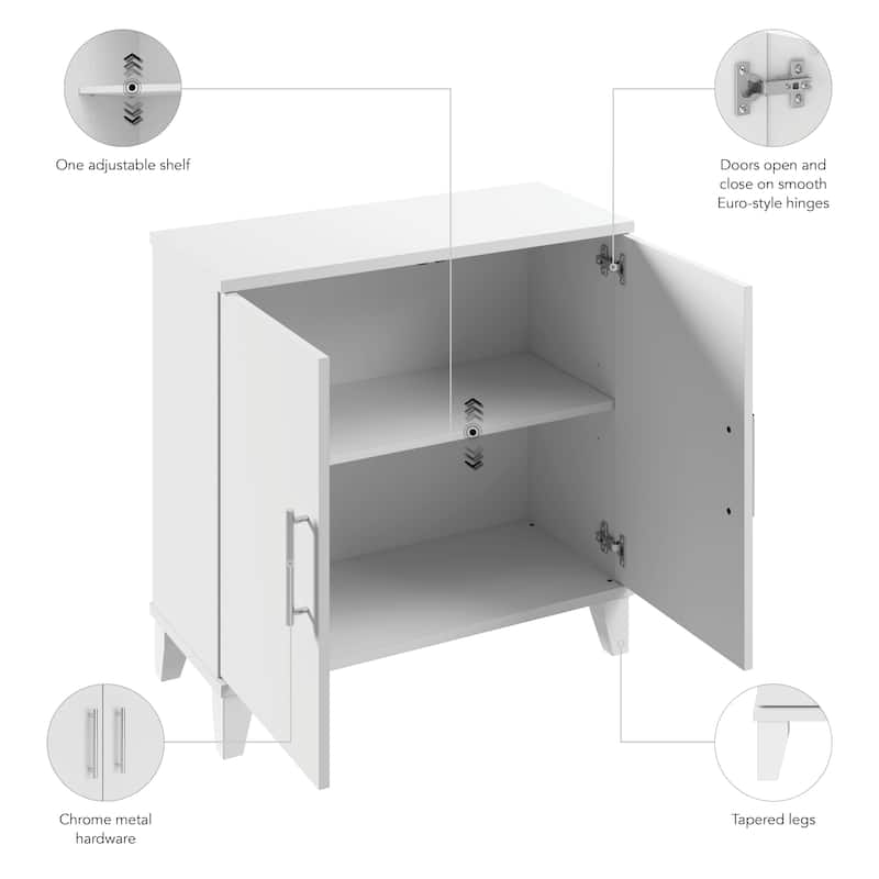 Somerset Small Storage Cabinet with Doors & Shelves by Bush Furniture