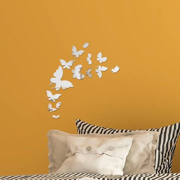 Walplus Butterflies Acrylic Wall Mirror Diy Art Home Decor Decorative Overstock 31866849