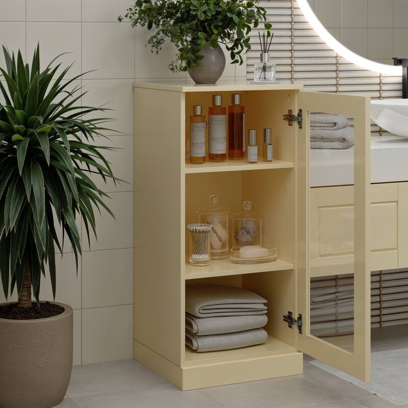 100% Solid Wood 16.5" Bathroom Cabinet with Optional Doors by Palace Imports