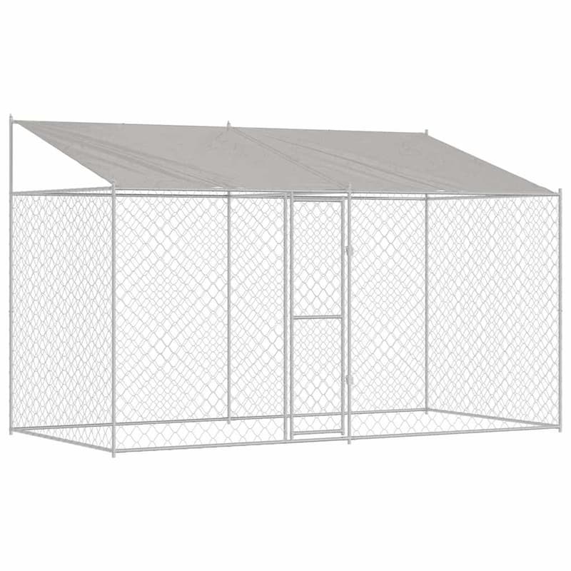 Dog Cage Silver 400/600/800 x 200 x 256 cm Galvanised Steel
