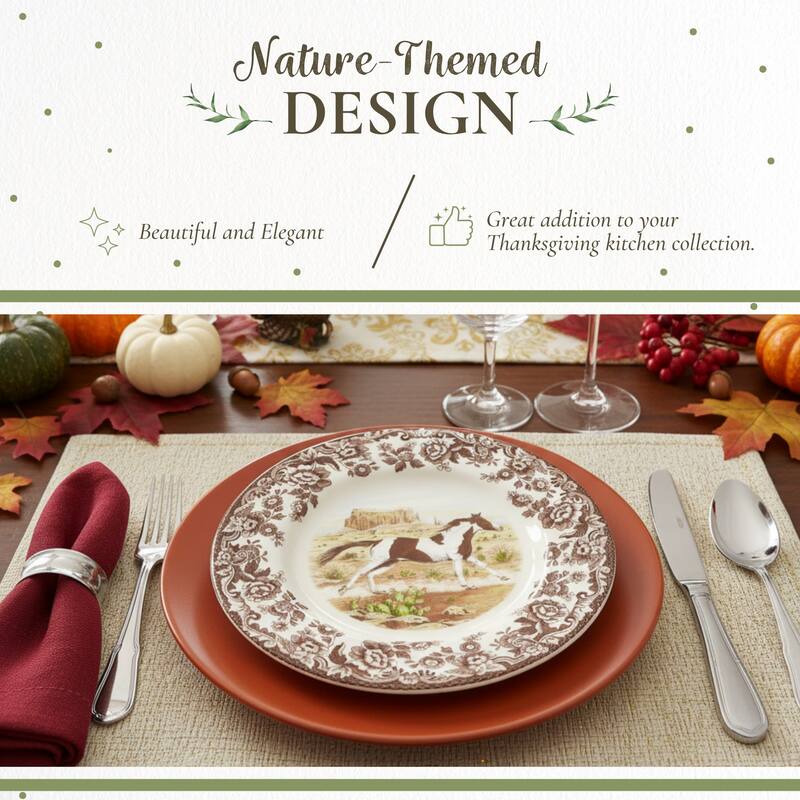 Spode Woodland Horse Motif Salad Plate - 8x8